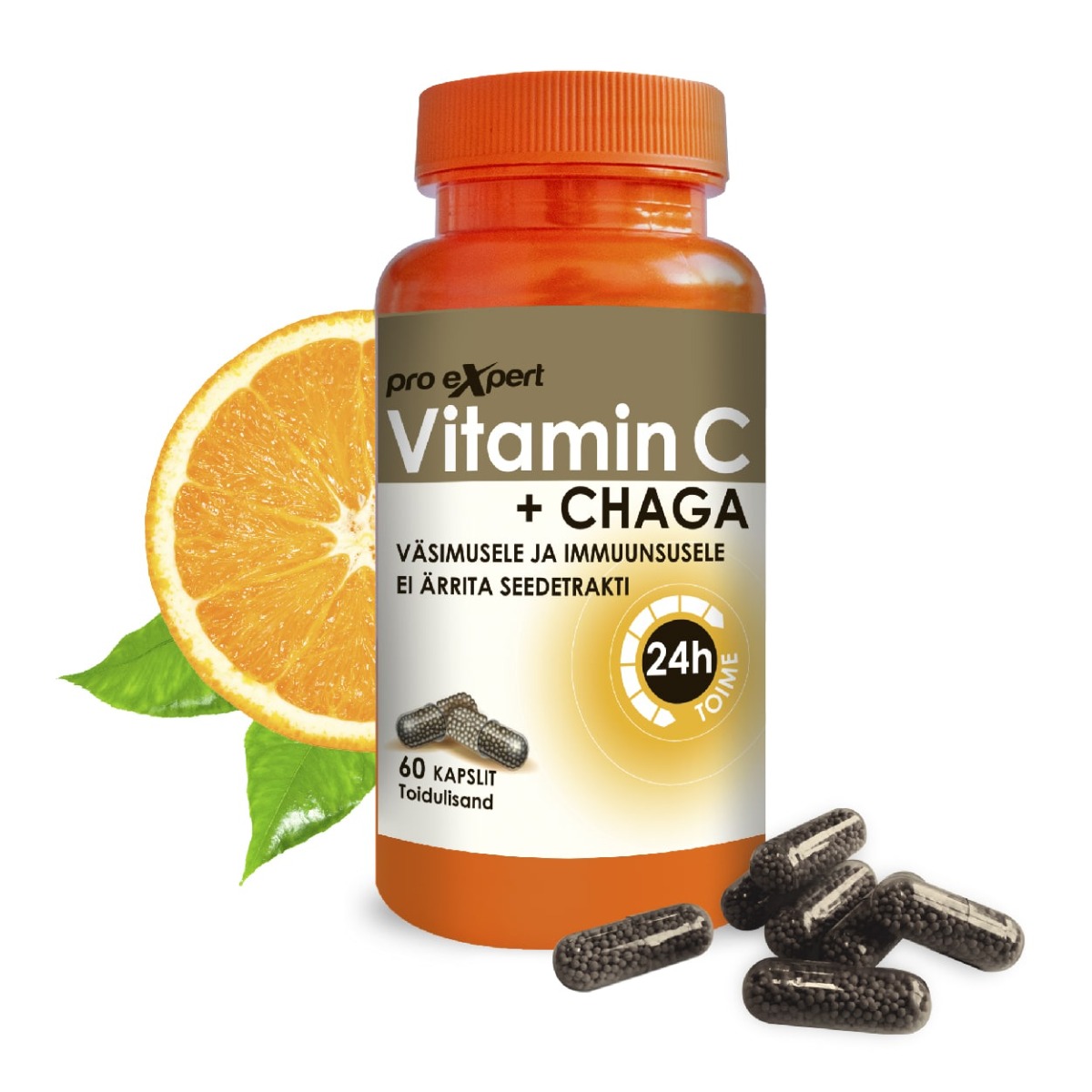 Vitamiin C PRO Expert + CHAGA N60 TR Kapslid - IPharma Tervisepood